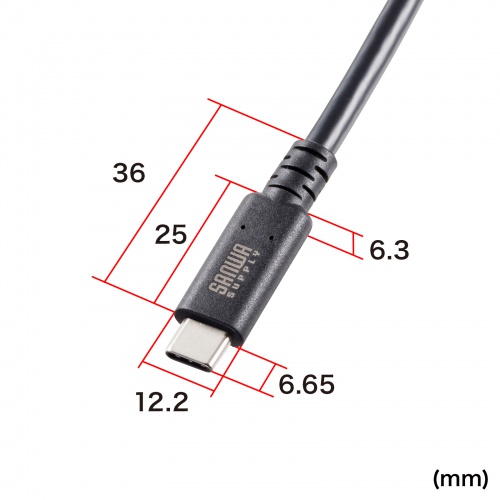 USB4 ケーブル（240W対応・2m・Type C・20Gbps・USB認証取得・ブラック） KU-20GCCPE20 サンワサプライ