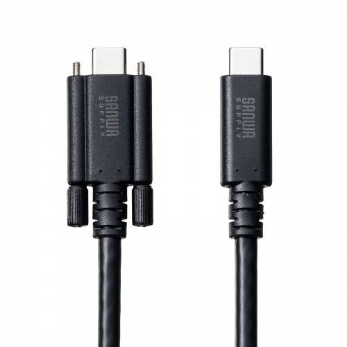 USB Type-Cケーブル（PD240W対応・DisplayPort Altモード対応・4K60Hz・抜け止め防止・デュアルスクリューロック・産業用・3重シールド構造・1m）