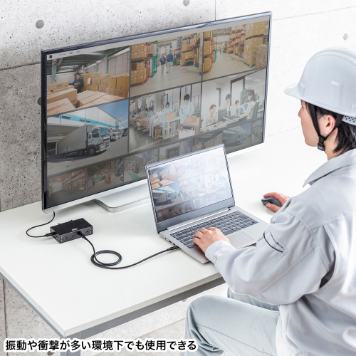 USB Type-Cケーブル（USB PD240W対応・DisplayPort Altモード対応・4K60Hz・抜け止め防止・シングルスクリューロック・産業用・3重シールド構造・1m）