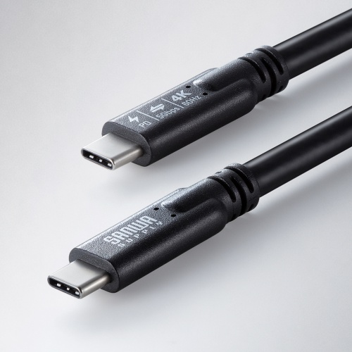 USB Type-Cケーブル（USB-Cケーブル・3m・PD100W・4K/60Hz映像出力・USB5Gbps・C-C・DP Alt Mode・電子黒板・ブラック）