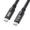 USB Type-Cケーブル（USB-Cケーブル・3m・PD100W・4K/60Hz映像出力・USB5Gbps・C-C・DP Alt Mode・電子黒板・ブラック）