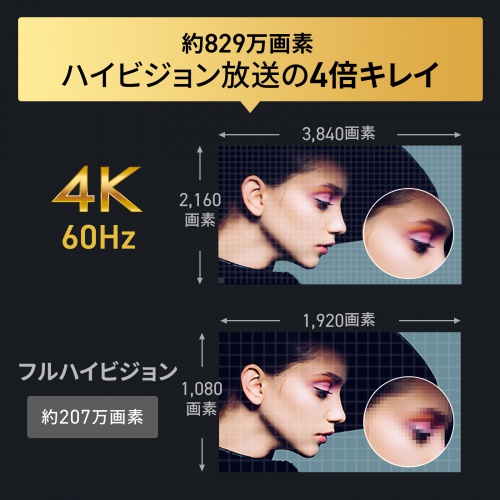 USB Type-Cケーブル（USB-Cケーブル・3m・PD100W・4K/60Hz映像出力・USB5Gbps・C-C・DP Alt Mode・電子黒板・ブラック）
