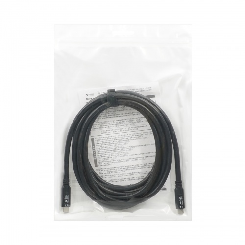 USB Type-Cケーブル（USB-Cケーブル・3m・PD100W・4K/60Hz映像出力・USB5Gbps・C-C・DP Alt Mode・電子黒板・ブラック）