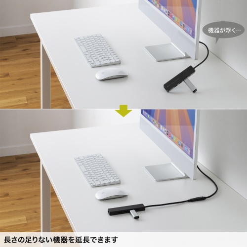 Type-C延長ケーブル（PD100W・Altモード対応・最大4K60hz対応・USB5Gbps（USB3.2 Gen1）・3重シールド構造・金メッキピン・約0.5m）