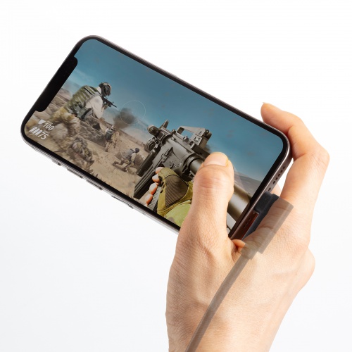 Type-C延長ケーブル（L字コネクタ・PD100W・Altモード対応・最大4K60hz対応・USB5Gbps（USB3.2 Gen1）・3重シールド構造・金メッキピン・約0.5m）