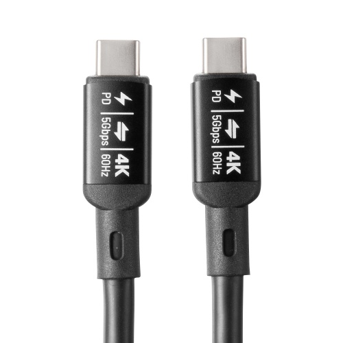 USB Type-Cケーブル（DP Altモード対応・USB PD75W対応・4K/60HZ・映像出力・5m・3重シールド構造・アルミカバーコネクタ・充電・データ転送・5Gbps・ブラック）