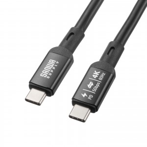 USB Type-Cケーブル（DP Altモード対応・USB PD75W対応・4K/60HZ・映像出力・7m・3重シールド構造・アルミカバーコネクタ・充電 データ転送・5Gbps・ブラック）