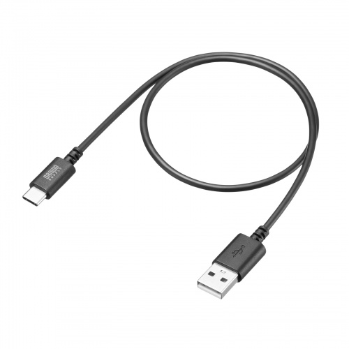 Type-C-Aケーブル（USB2.0規格・5V3A・USB-IF認証品・最大480Mbps・PVC素材・二重シールド構造・金メッキピン・約0.5m・ブラック）