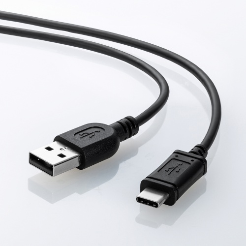 【アウトレット･訳あり・セール】USB2.0 Type C-Aケーブル（ブラック・0.5m）　KU-CA05K　サンワサプライ