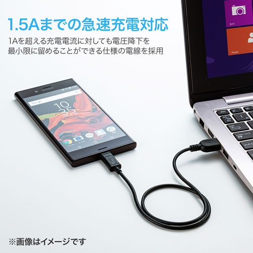 【アウトレット･訳あり・セール】USB2.0 Type C-Aケーブル（ブラック・1m）　KU-CA10K　サンワサプライ