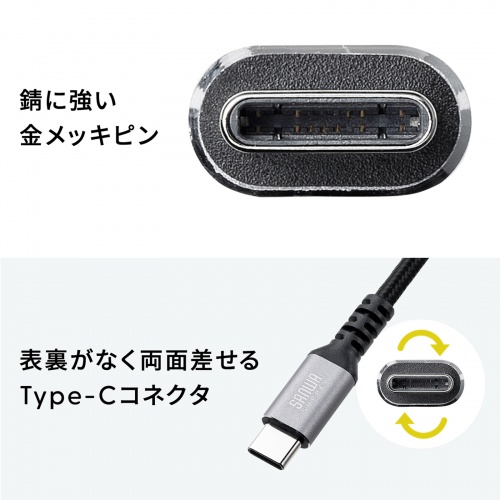 USB 2.0 Type-Cケーブル（C-A・ストレート・1m）