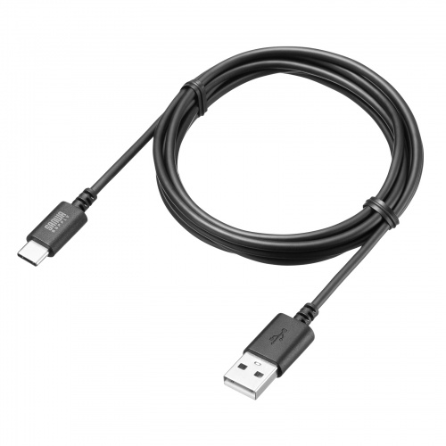 Type-C-Aケーブル（USB2.0規格・5V3A・USB-IF認証品・最大480Mbps・PVC素材・二重シールド構造・金メッキピン・約1.5m・ブラック）