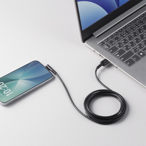 USB 2.0 Type-Cケーブル（C-A・L型・2m）