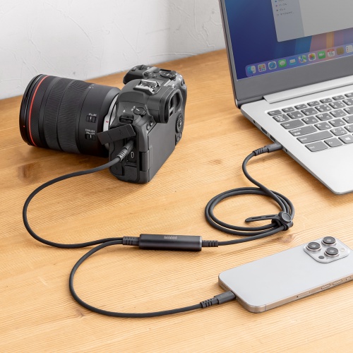 USB Type-Cケーブル（急速充電・PD100W・2-in-1 2台同時充電・データ通信・二股・シリコンケーブル・ケーブルタイ付き・1.2m・ブラック）