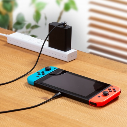 タイプCケーブル（1m・540度。回転・PD対応・100W・おすすめ） KU-CCP100KA10BK サンワサプライ
