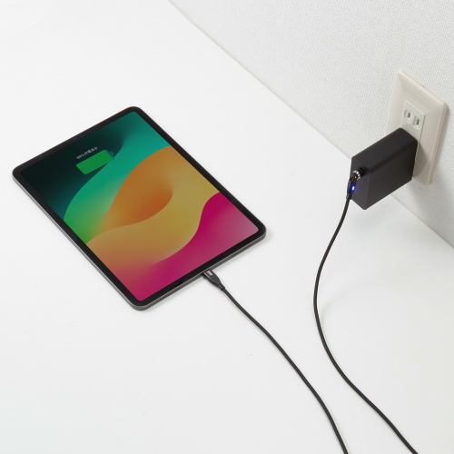 タイプCケーブル（1.8m・540度。回転・PD対応・100W・おすすめ） KU-CCP100KA18BK サンワサプライ