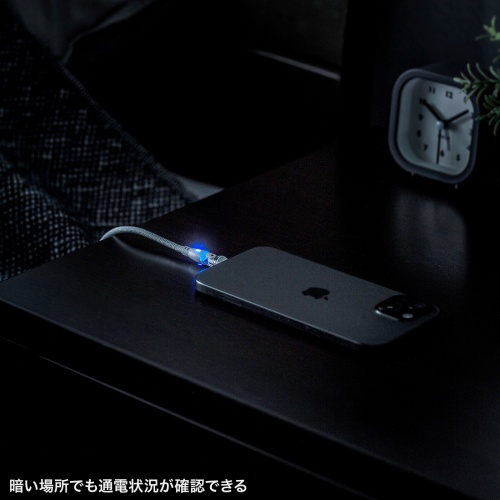 USB Type-Cケーブル（PD100W対応・両端回転コネクタ・360°+180°回転・USB2.0規格・480Mbps・約1m・ホワイト）