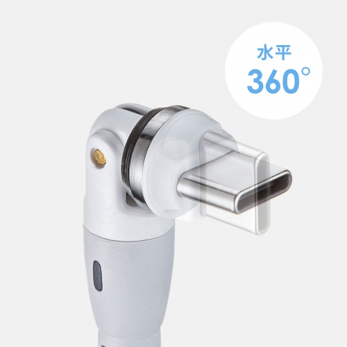 USB Type-Cケーブル（PD100W対応・両端回転コネクタ・360°+180°回転・USB2.0規格・480Mbps・約1m・ホワイト）
