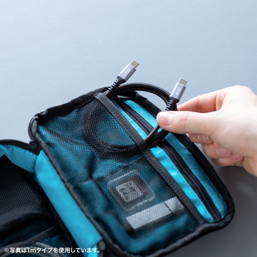 USB 2.0 Type-Cケーブル（C-C・ストレート・60W・0.5m）KU-CCP6005TK
