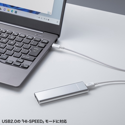 Type-Cケーブル（USB2.0・480Mbps・最大PD60W・USB-IF認証品・約2m・ホワイト）