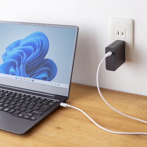 Type-Cケーブル（USB2.0・480Mbps・最大PD60W・USB-IF認証品・約2m・ホワイト）