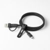 USB Type-Cケーブル（USB A変換・2in1・PD60W・シリコンケーブル・USB2.0対応・480Mbps・1m・ブラック）