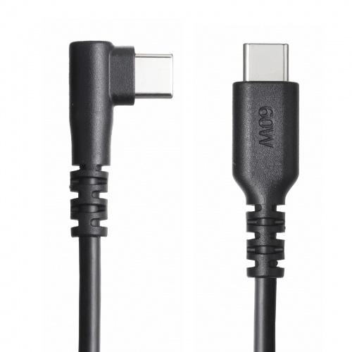 USB 2.0 Type-Cケーブル（C-C・片側L型コネクタ・60W・1m）