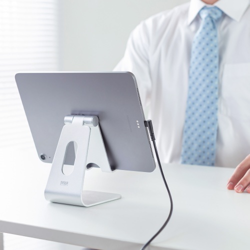 USB 2.0 Type-Cケーブル（C-C・片側L型コネクタ・60W・2m）