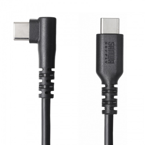 USB 2.0 Type-Cケーブル（C-C・片側L型コネクタ・60W・2m）