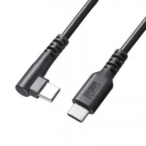 USB 2.0 Type-Cケーブル（C-C・片側L型コネクタ・60W・2m）