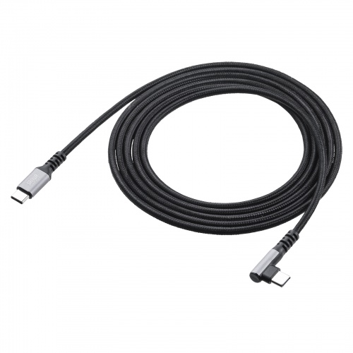 USB 2.0 Type-Cケーブル（C-C・片側L型コネクタ・60W・2m） KU