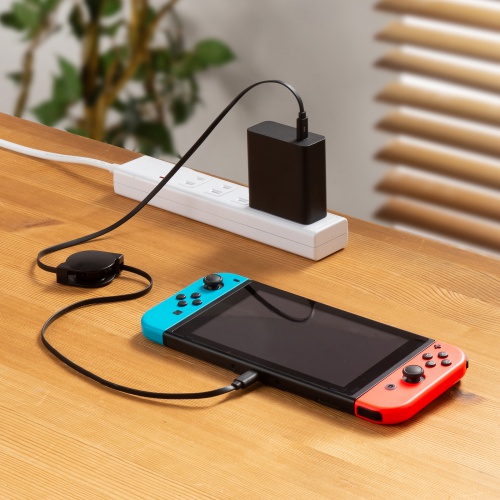 【アウトレット】タイプCケーブル（巻き取り式・PD60W・CtoC・充電・データ転送・パソコン・スマホ・Nintendo Switch・iPad Pro M4・iPad Air M2）