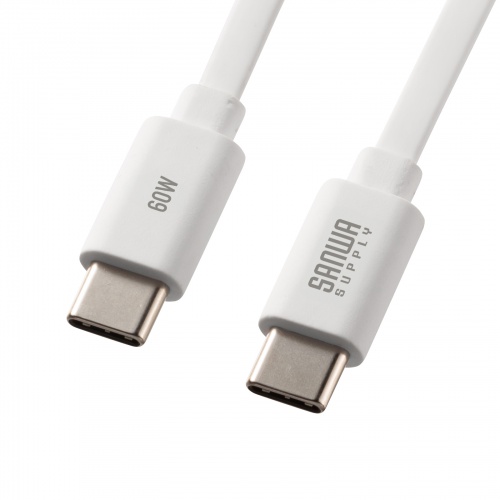 タイプCケーブル（巻き取り式・PD60W・CtoC・充電・データ転送・パソコン・スマホ・Nintendo Switch・iPad Pro M4・iPad Air M2） KU-CCP60M08W