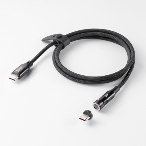 USB Type-Cケーブル（USB PD60W・全方向対応・540°回転コネクタ・マグネットコネクタ・USB2.0・ブラック・1m）