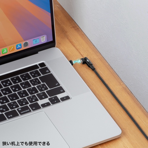 USB Type-Cケーブル（USB PD60W・全方向対応・540°回転コネクタ・マグネットコネクタ・USB2.0・ブラック・1m）