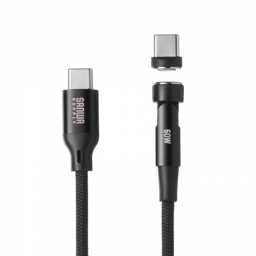 USB Type-Cケーブル（USB PD60W・全方向対応・540°回転コネクタ・マグネットコネクタ・USB2.0・ブラック・2m）
