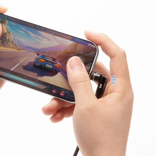 USB Type-Cケーブル（USB PD60W・全方向対応・540°回転コネクタ・マグネットコネクタ・USB2.0・ブラック・2m）