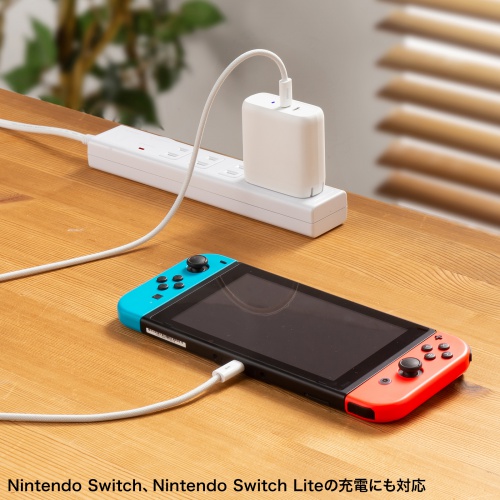 USB Type-Cケーブル（USB PD60W・シリコンメッシュ・絡まない・しなやか・CtoC・タイプC・USB2.0・充電・データ転送・スマホ・タブレット・2m・ホワイト）