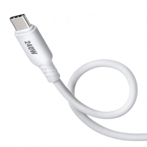 Type-Cケーブル（シリコンケーブル・PD240W・USB2.0・最大480Mbps・約2m・ホワイト）