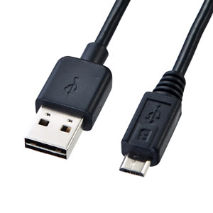 サンワサプライ】両面挿せるマイクロUSBケーブル（MicroB・1m