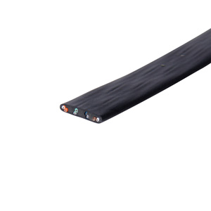 ギガビット、UTPエンハンスドカテゴリ5より線フラットケーブルのみ（ブラック・100m） LA-FL5-CB100 サンワサプライ