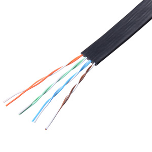 ギガビット、UTPエンハンスドカテゴリ5より線フラットケーブルのみ（ブラック・100m） LA-FL5-CB100 サンワサプライ