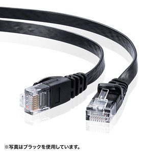 CAT6LANケーブル（フラット・0.5m・ホワイト）【ポイント購入専用商品】 サンワサプライ