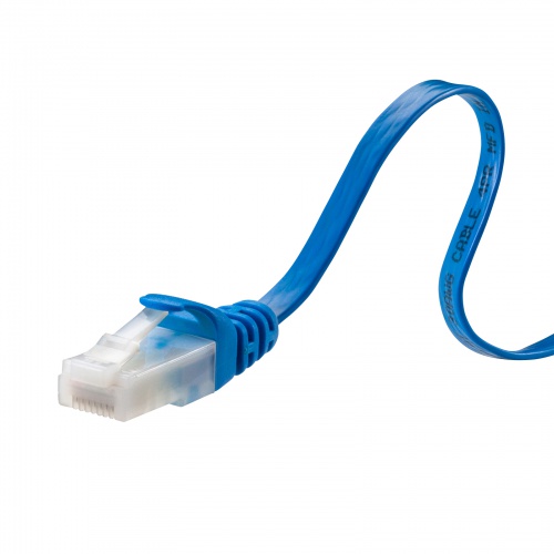 フラットCAT6 LANケーブル（カテゴリ6・超フラットタイプ・ギガビットイーサネット対応・ツメ折れ防止コネクタ付き・50cm）