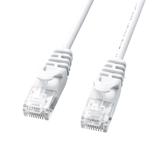 【訳あり 新品】LANケーブル(CAT6・5m・極細・ホワイト) LA-SL6-05W サンワサプライ