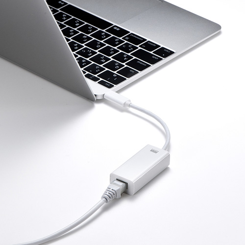 USB Type-Cコネクタ-LANアダプタ（Mac用） LAN-ADURCM サンワサプライ