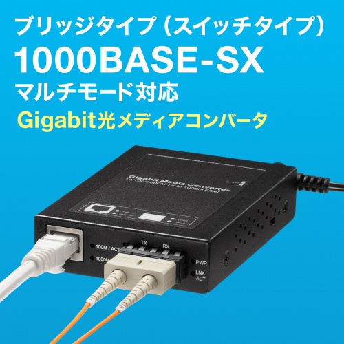 光メディアコンバータ 550m｜ギガビット・ブリッジ・LFP/LLF