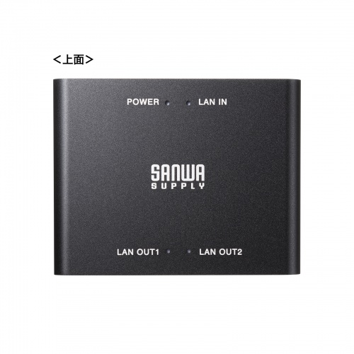 スイッチングハブ（LANハブ・ギガビット・3ポート・Type-C給電・超小型・アルミ筐体・AUTO-MDIX・2分配）