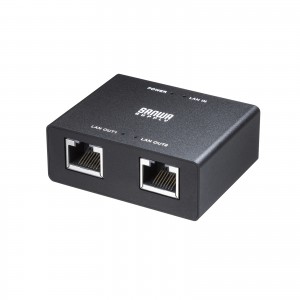 スイッチングハブ（LANハブ・ギガビット・3ポート・Type-C給電・マグネット・壁掛け穴付き・超小型・アルミ筐体・AUTO-MDIX・2分配）