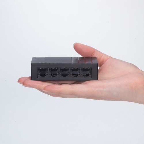 スイッチングハブ（ギガビット・5ポート・Type-C給電・ループ検知機能・AUTO-MDIX機能・静音ファンレス・静音・壁掛け対応・プラスチック筐体）